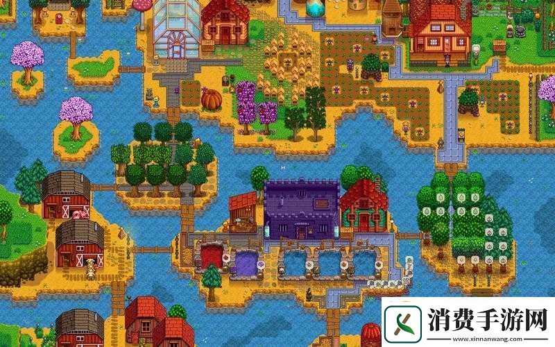 极具创意的星露谷物语河流农场精美布局展示图