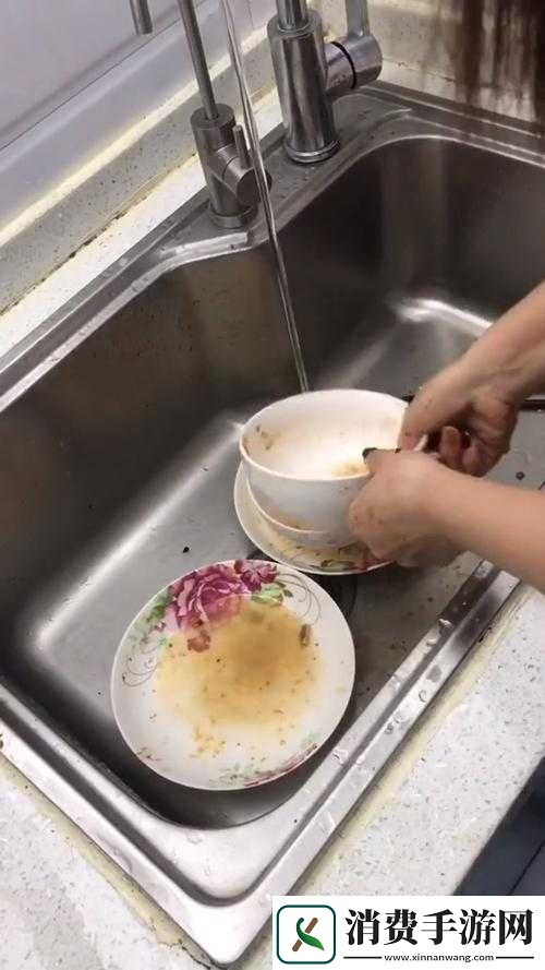 享受厨房一次又一次的索要刷碗总图片