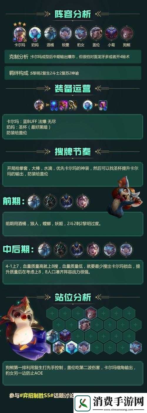 云顶之弈S5卡尔玛最强阵容搭配与核心装备选择攻略