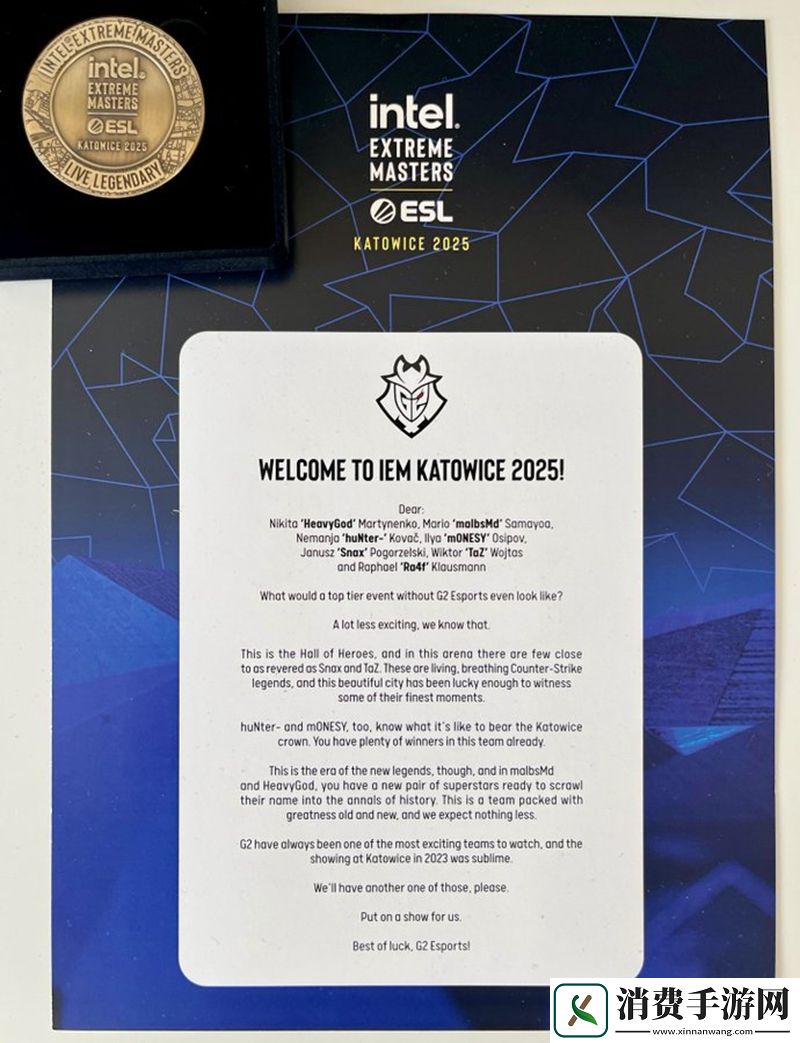 G2晒卡托维兹寄语