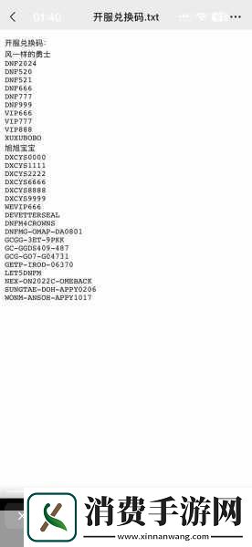 DNF手游兑换码全攻略