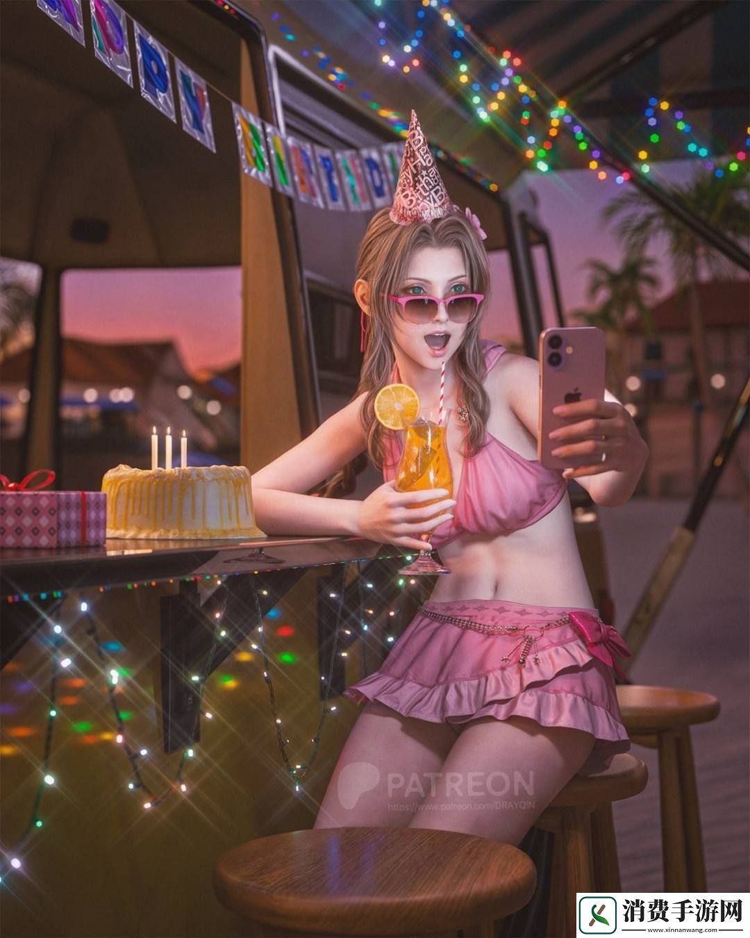 惊艳同人！FF7粉丝绘制爱丽丝生日贺图