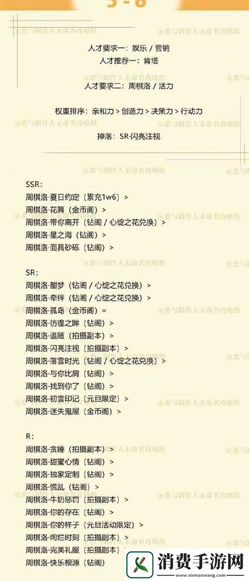 恋与制作人6-10难关如何攻克-三星通关秘籍大揭秘！