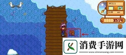 星露谷物语蟹笼放诱饵方法