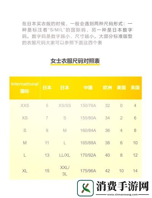 欧洲尺码与日本尺码转换指南