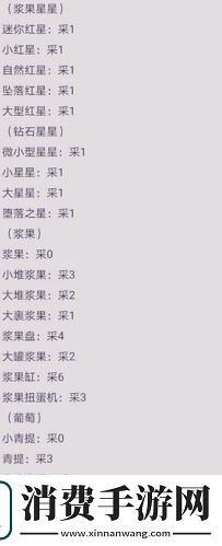小森灵浆果葡萄采集数是多少