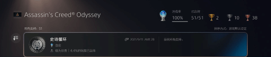 刺客信条影发售一周！PS5奖杯数据公布