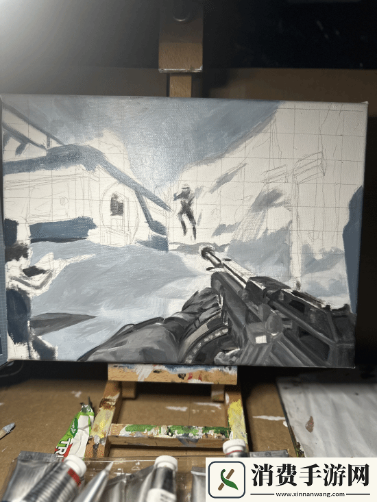 玩家油画绘制PS2到PS4世代的经典游戏
