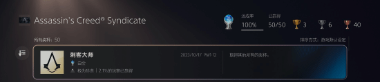 刺客信条影发售一周！PS5奖杯数据公布