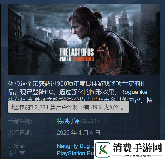 最后生还者2RESteam特别好评：优化出色帧率稳定！