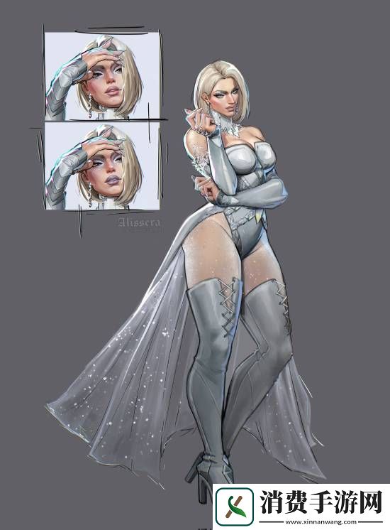 漫威争锋白皇后美图！是谁心心念念的长发美女！