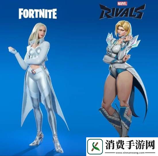 漫威争锋、堡垒之夜白皇后形象对比