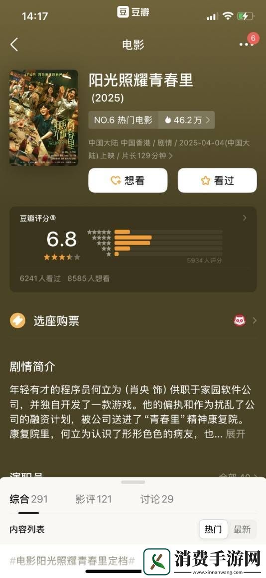 清明档电影豆瓣开分了
